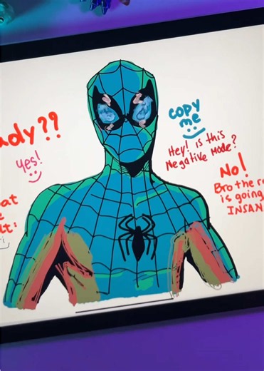 Blue Spiderman Drawing Tutorial — Digital Art Challenge