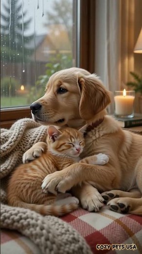 Kitten & Golden Retriever Puppy Grow Up Together ❤️ | The Sweetest Friendship Ever!
