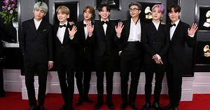 K-pop band BTS raises a toast to The Beatles on 'The Late Show with Stephen Colbert'