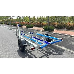 [Hot Item] 19 FT Aluminum Boat Trailer with Single Axle Poly Bunks in Sales