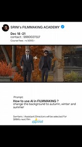 SRINI'S FILM MAKING ACADEMY: 3RD YEAR COURSE! 🔥 Dec 18 - 21. Limited seats! Contact: 9980027517 #FilmMaking #Academy | Srini