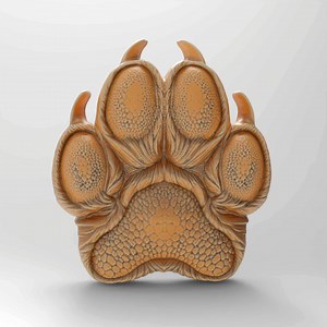 3D Dog Paw Print Sculpture Model Animal Sculpture Realistic Clawed STL File for CNC Router 3D Printing Laser Engraving Digital Download DIY - Etsy