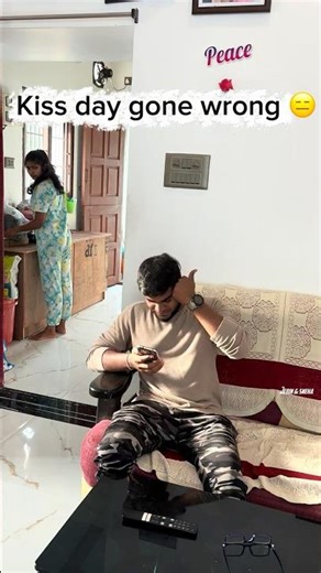 Kiss day gone wrong🤣 #trending #comedy #realitytwist #funny #shorts #viral #unexpected #trendy #lol