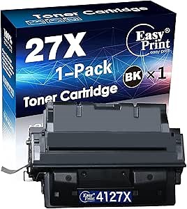 EASYPRINT Compatible 27X Toner Cartridge Replacement for HP 27A 27X C4127A C4127X Compatible for HP 4000 4000N 4000SE 4000T 4000TN 4050 USB-MAC 4050 SE 4050T 4050TN Printer (1 Black)