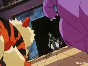 La primera aparición de Mewtwo en el anime. | Masword