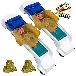 2 Pack Sushi Mold Vegetable Meat Rolling Tool Dolma Sarma Roller Magic Roller Stuffed Garpe Cabbage Leave Grape Leaf Machine