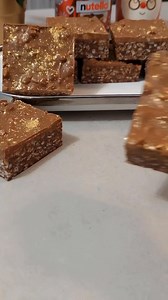 Nutella rice krispies treats 😋 #delicious #simplerecipes #foodie #nobake | barbhomekitchen