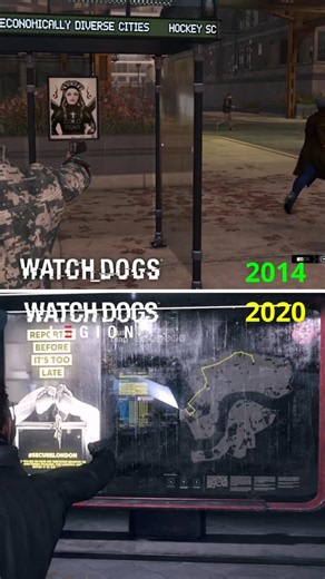 Watch Dogs: Legion vs Watch Dogs - glass shattering comparison