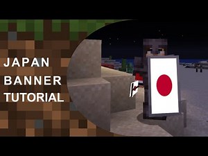 How to make Japan flag banner in Minecraft!