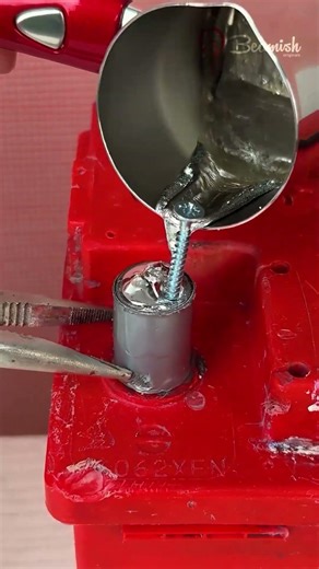 DIY car battery terminal repair ⚡ #diy #car #battery #trick