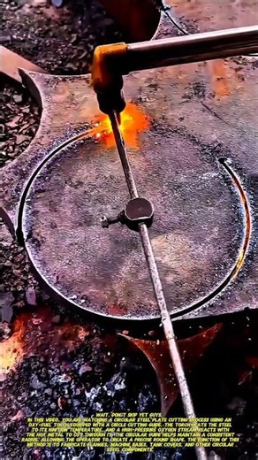 Circle Steel Plate Cutting with Oxy-Fuel Torch | Precision Round Cutting Guide.