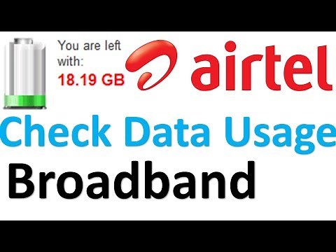 How to check Airtel broadband data usage online