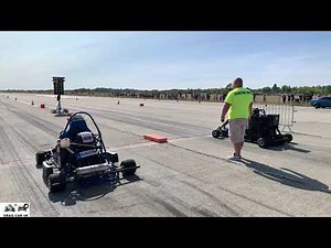 Drag go kart Kawasaki Ninja Zx10R vs Suzuki Gsxr 600 drag race 1/4 mile 🚦🚗 - 4K