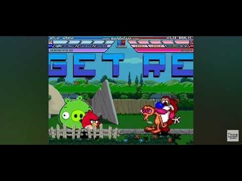 mugen fight angry birds vs ren & Stimpy