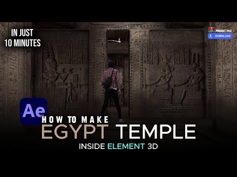 How to make an Old Egypt temple inside element 3D Tutorial II Element 3D II After effect