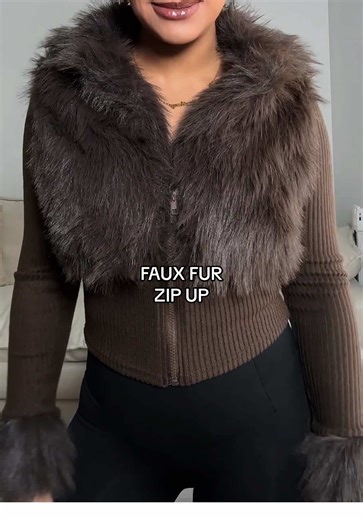 Faux Fur Zip-Up Jacket Review — Cute Y2K Vibe, Fits True to Size