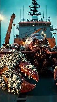 🦞 Rescue of the Giant Alaska Lobster Covered in White Barnacles – Real Deep Sea Mission!