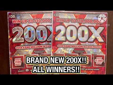 BRAND NEW 200X!! ALL WINNERS!! CA Scratchers