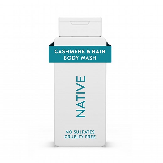 Native Body Wash, Sulfate Free, Paraben Free, Cashmere & Rain, for Women and Men, 18 oz