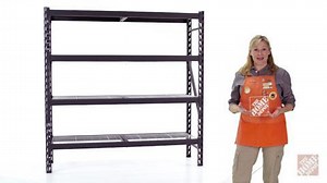 Muscle Rack Steel Welded Frame for Shelving Rack in Black (72 in. H x 1.5 in. W x 24 in. D) ER2472