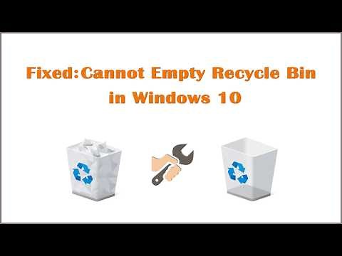 Fixed: Cannot Empty Recycle Bin in Windows 10 | Recycle Bin Won't Empty Windows 10