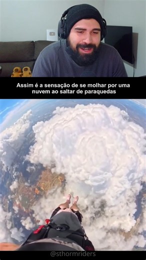 Ele passou por uma nuvem 😮 #react