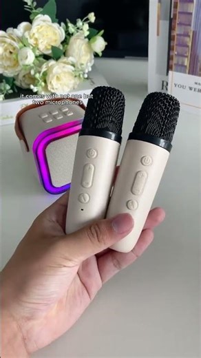Portable Bluetooth Karaoke Machine with 2 Wireless Mics Fun Singing Speaker for Kids and Adults ✨🎉