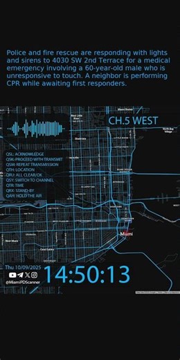 CODE 3 MEDICAL EMERGENCY – 4030 SW 2nd Terrace | Miami PD #Shorts