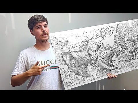 I Drew MrBeast For 24 Hours Straight & Sent It To Him | ZHC