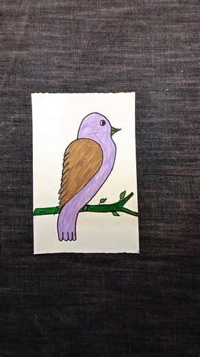 Easy Bird Drawing 🐦 | Simple Bird Drawing Step by Step #youtubeshorts #shorts