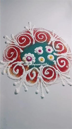 Haldi kunku rangoli designs | simple rangoli #creativerangolidesigns #satisfying #asmr