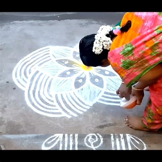 குட்டி கோலம் 🪷🪷🪷🪷🪷Ramya Magesh vlogs #newcollection #trending#shortsviral# #rangoli #easyrangoli