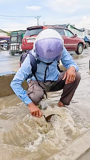 2.2M views · 71K reactions | Extreme Street Drain Cleanup Stops the Flood! #unclogging #satisfying #clean #drain #drains #trending #fyp #uncloggingdrains | Mr Doma | Facebook