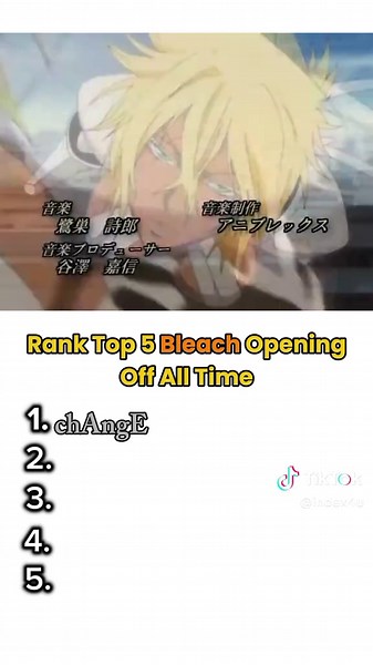 Rank Top 5 'Bleach' Opening Off All Time #Anime #opening #bleach #fyp #foryoupage