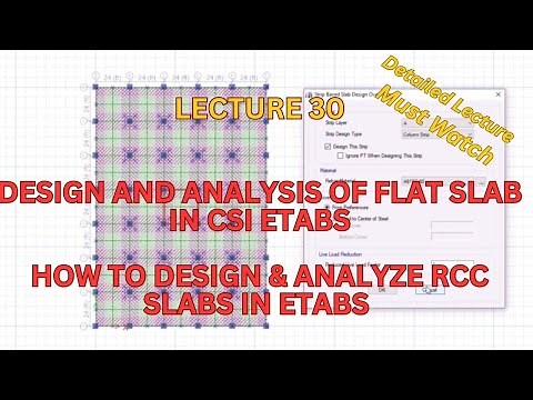 Lecture 30 Flat Slab with Drop Panels in Etabs | Slab Design & Analysis Must watch lecture