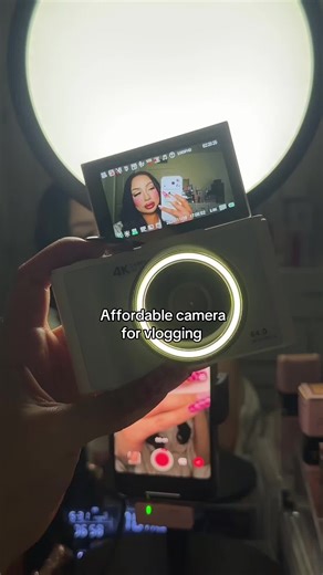 Affordable 4K Camera for Vlogging with Ring Light