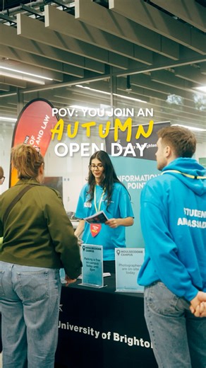 Brighton this Autumn? Absolutely🍂Come see what makes our uni and our city so special 📅 8 / 15 / 22 Nov ☺️Book now 👉 http://bit.ly/3JuhEvF | University of Brighton