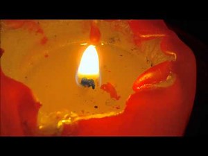 flow in liquid wax around of a candle's wick let's rotating a piece of wax around itself!