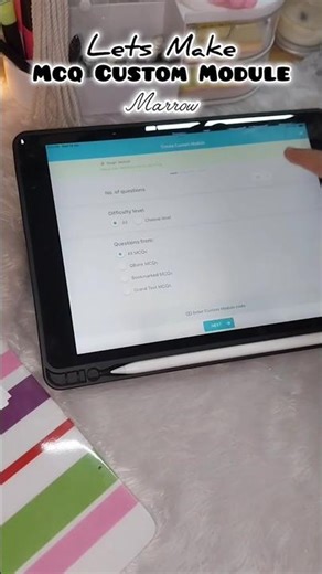 MCQ Custom Module -Marrow 💫#study #motivation #neetpg #marrow #mcq #shorts #feedshorts