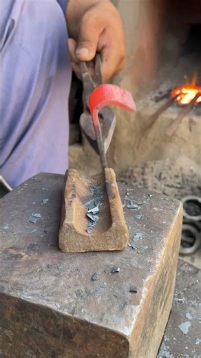 Forging a Steel Strip into a Perfect U-Shape 🔥⚒️ | Blacksmith Magic #shorts