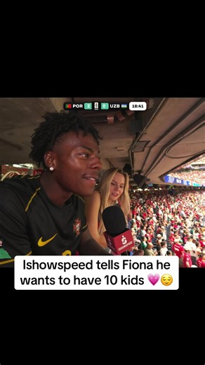 Ishowspeed tells Fiona he wants to have 10 kids 💗😌#ishowspeed | fiona speed