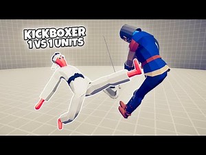 KICKBOXER 1 vs 1 UNITS WITH HEALTHBAR | TABS Gameplay
