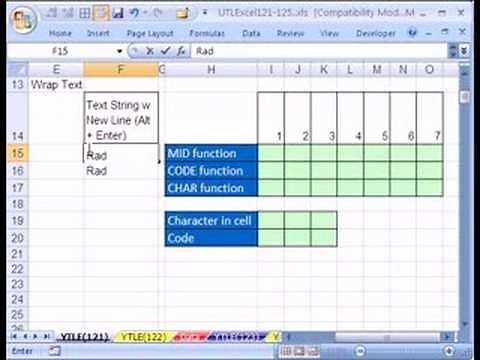 YTL Excel #121: CHAR & CODE & MID functions