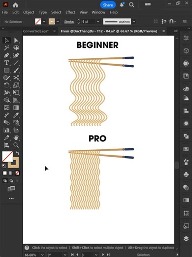 Đức Thắng on Instagram: "Adobe Illustrator 2026 - Tips for Drawing Noodles like a PRO #ducthangds #adobe"
