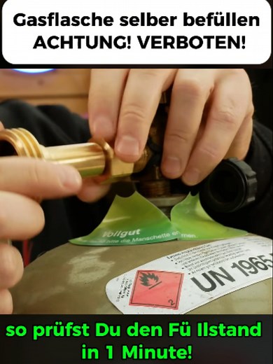 Gasflasche selber befüllen ACHTUNG! VERBOTEN! #grill #grillen #gasgrill #gasflasche #tipsandtricks #tipps #handwerk #anleitung #fyp