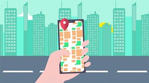 Download Ordering Taxi with Mobile Application 2D Cartoon Animation for free