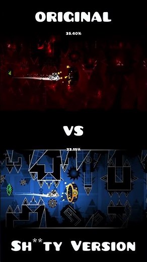 GRIEF: Original vs Sh**ty Version #geometrydash #gd #shorts