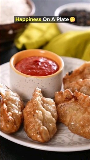 Fried Chicken Momos Recipe 😍🔥 #chickenmomos #friedmomos #shorts