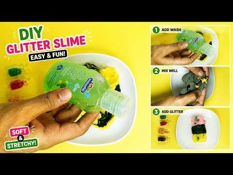 How To Make Super Soft Clay With Lotion & Glitter 🌈 | DIY Relaxing Clay ASMR