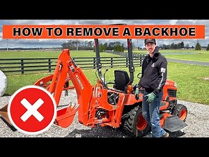 How to Remove a Backhoe Attachment from a Tractor #kubota #howto #homestead #farming #tractor